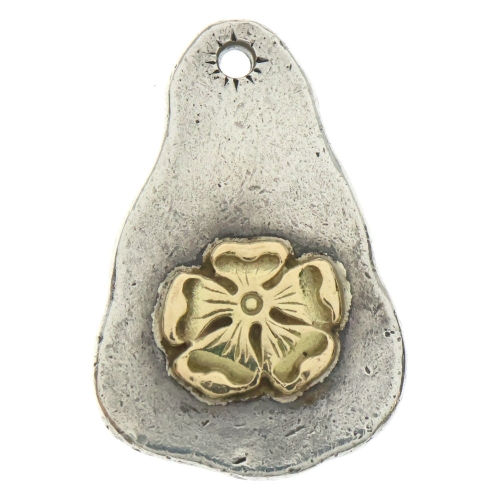 goro s ゴローズ オールド 逆さローズ印台メタル ペンダントトップ シルバー|ゴールド