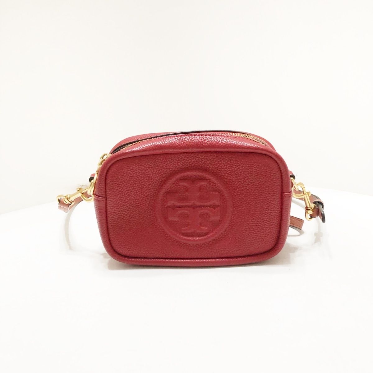 TORY BURCH(トリーバーチ) ショルダーバッグ - レッド×ライトブラウン