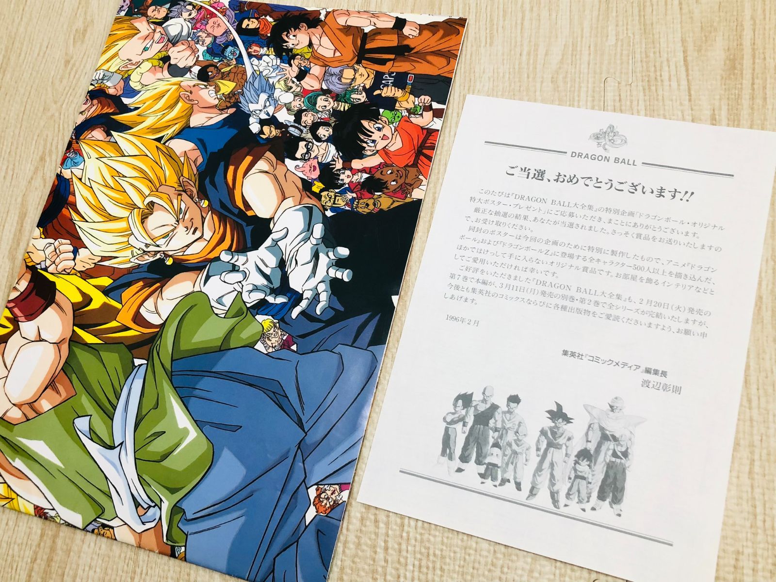 【未使用・非売品】ドラゴンボール大全集 ポスター（１９９６年） 未使用・非売品】ドラゴンボール大全集 ポスター（1996年）