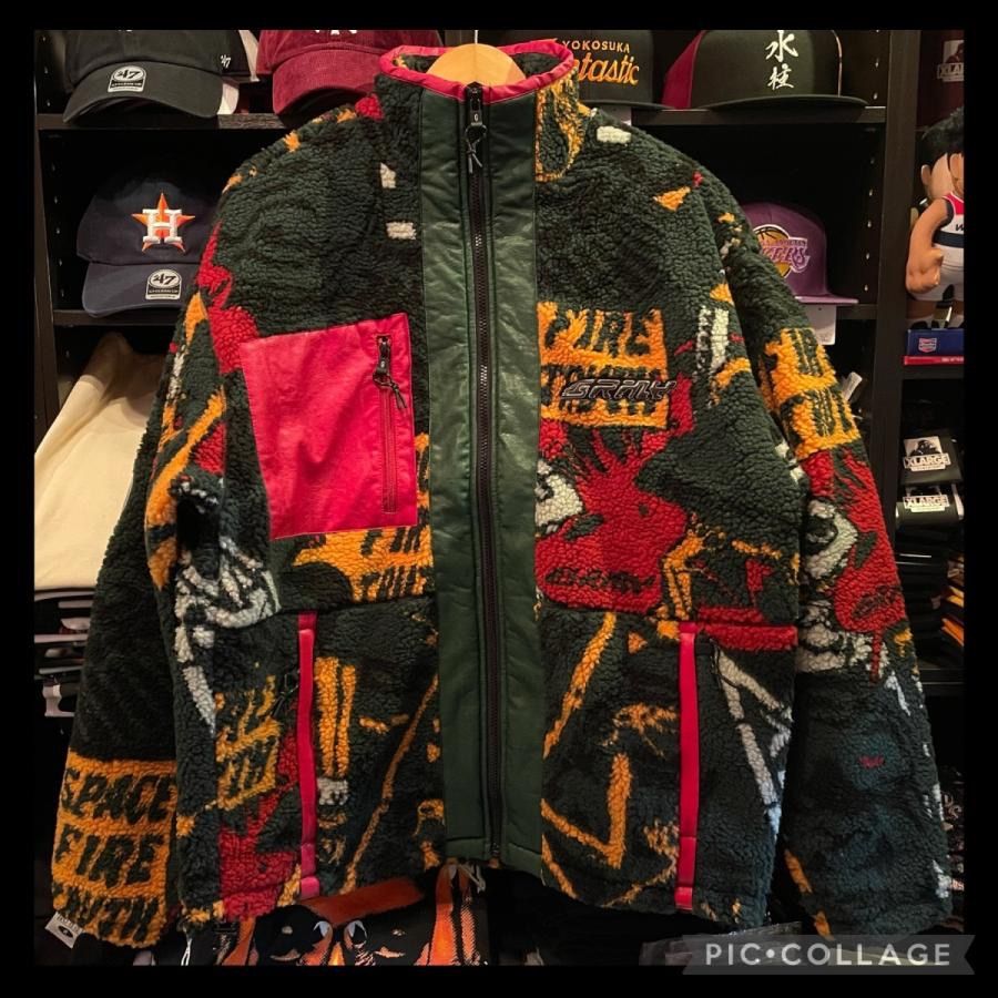 GRIMEY SPACE LADY SHERPA JACKET ORANGE Lサイズ