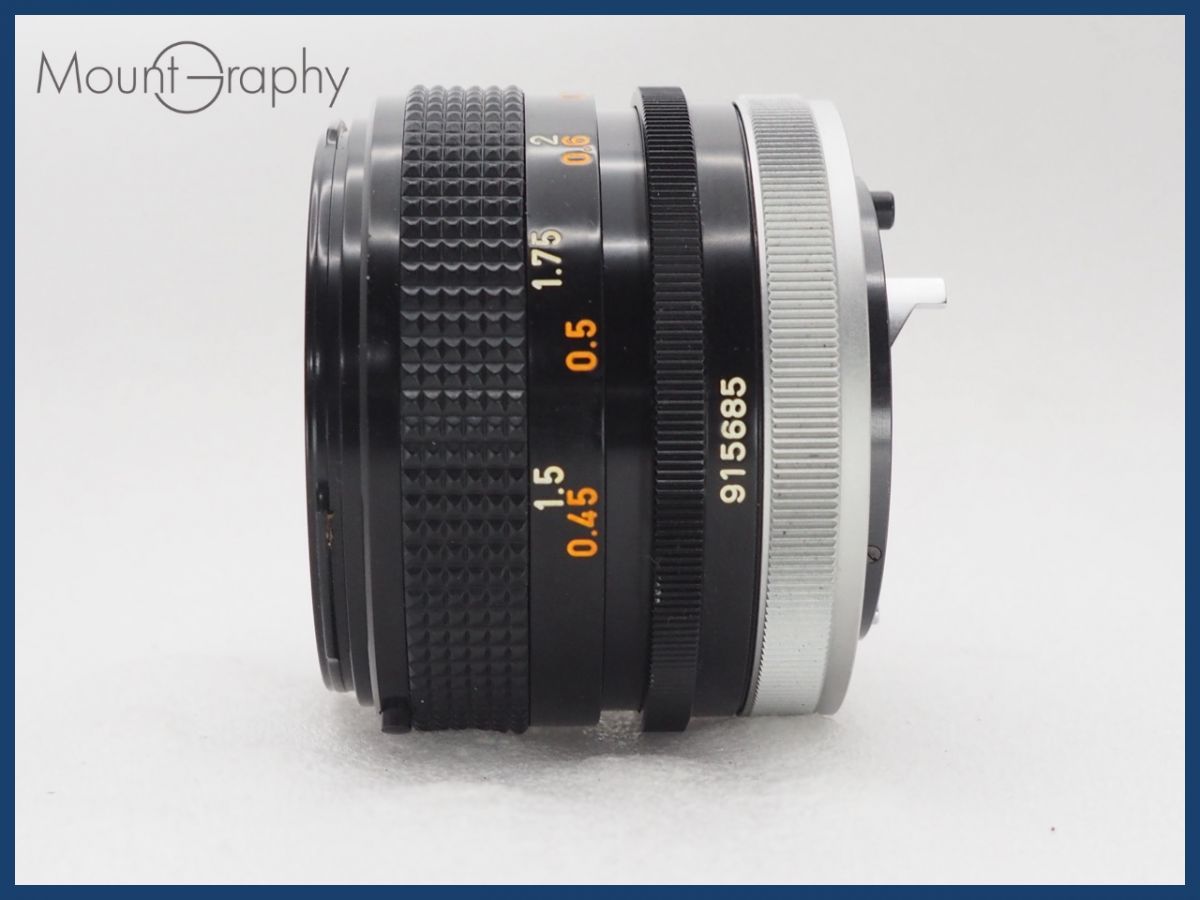 【美品】Canon FD 50mm f1.4 S.S.C. Canon FD 50mm F1.4 SSC 修理記録 – レンズ修理なら日本レンズ協会
