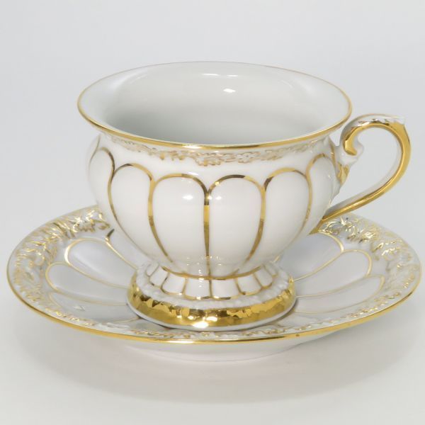 マイセン カップ-ソーサー Xフォーム C-S 金彩 ゴールド 1客 Meissen 1