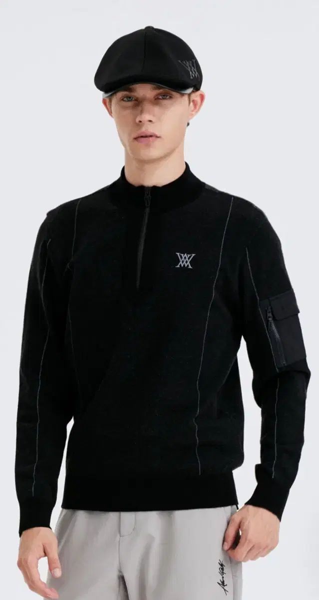 ハーフジップ ニット