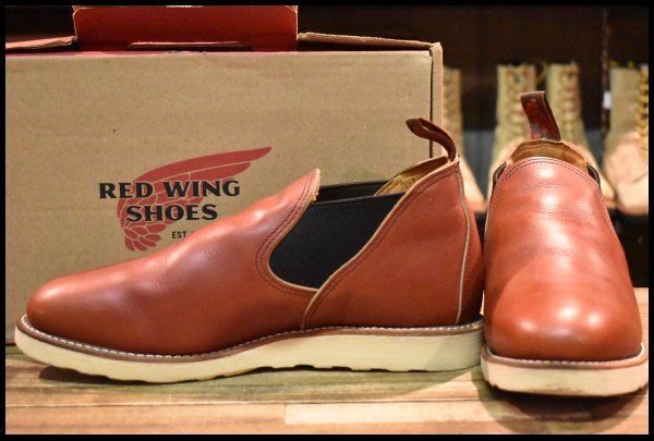 10E 17年 レッドウィング 8145 ロメオ サイドゴア 赤茶 オロラセット ローカット 短靴 ブーツ redwing HOPESMORE FI214