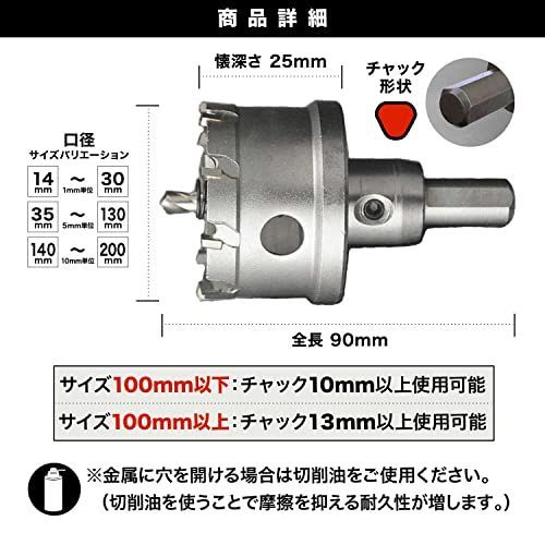 1_70ｍｍ DIYのプロ推薦 超硬 ステンレス ホールソー 穴あけ 電動