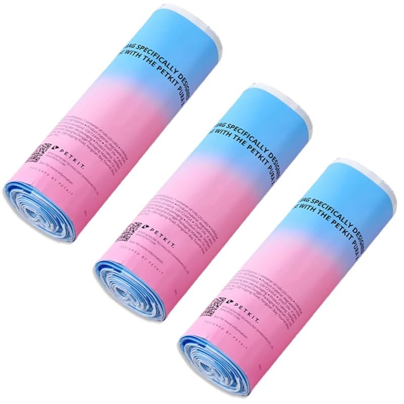 【PETKIT】 ごみ袋 うんち袋 自動猫トイレ専用ゴミ袋 専用替えライナー 3ロールセット 20枚x３ロール＝60枚