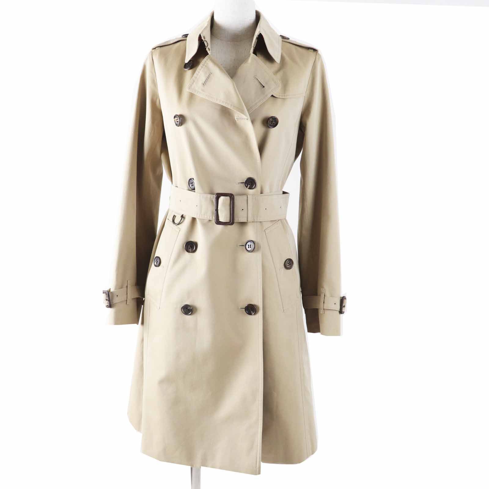 ◎BURBERRY LONDON バーバリーロンドン B1A89-630-51 コットン ライナー付き トレンチコート 裏 ライナーノバチェック柄 ベージュ 36 レディース