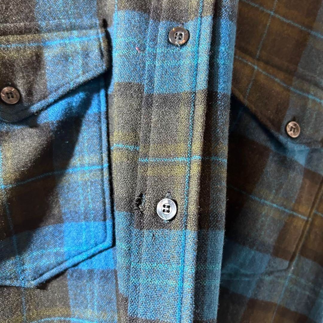 Pendleton 美品60sヴィンテージ オンブレチェックシャツ サイズL ペンドルトン【PENDLETON】ヴィンテージ オンブレチェック