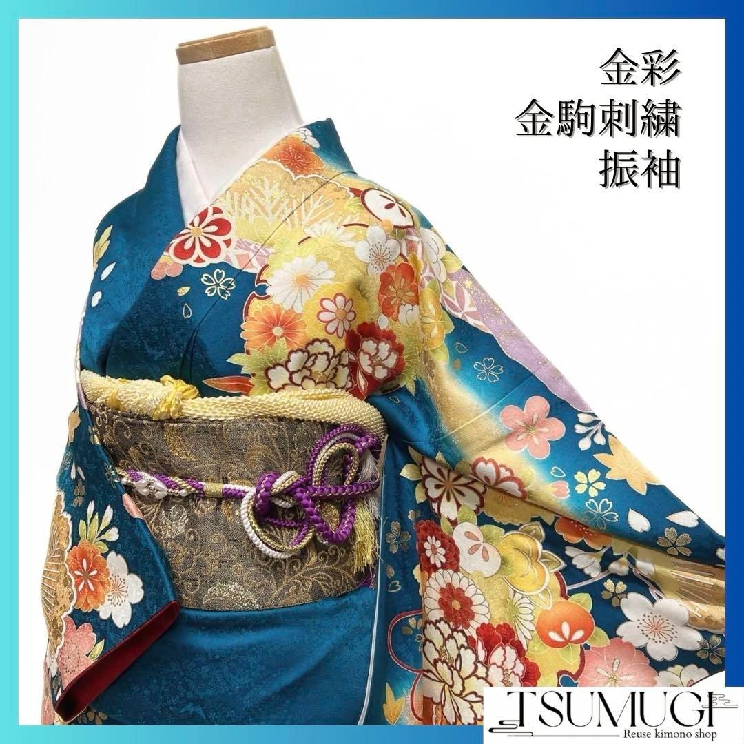 着物 小紋 アンティーク着物 正絹 あやめ 縮緬型染め 大正ロマン