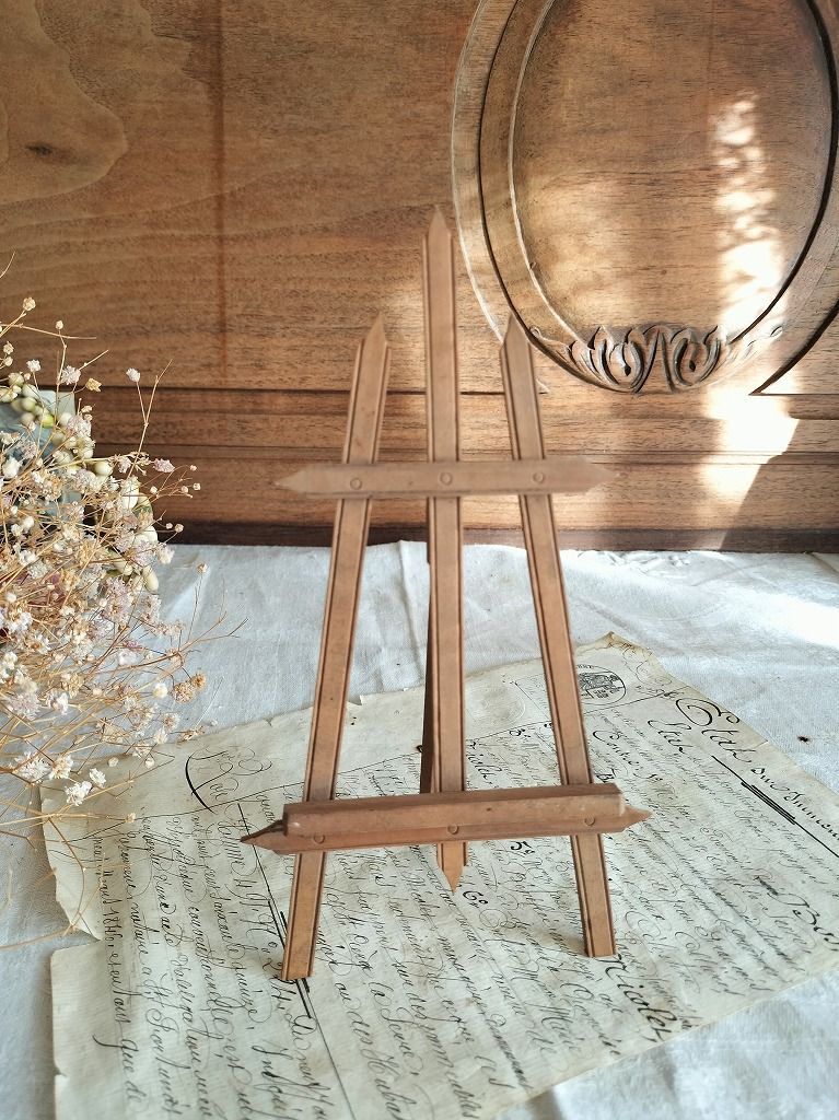 あん フランス アンティーク 素敵 木製 小さい イーゼル 木製イーゼル