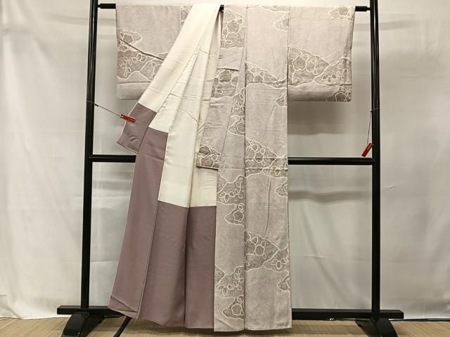 平和屋着物□上質な小紋 地紋起こし 辻が花 手描き 絞り 暈し染め 正絹  