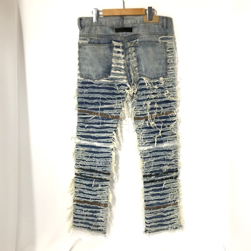 mnmi ミニマル デニムパンツ クラッシュデニム ダメージ加工 mnmi ミニマル デニムパンツ クラッシュデニム ダメージ加工