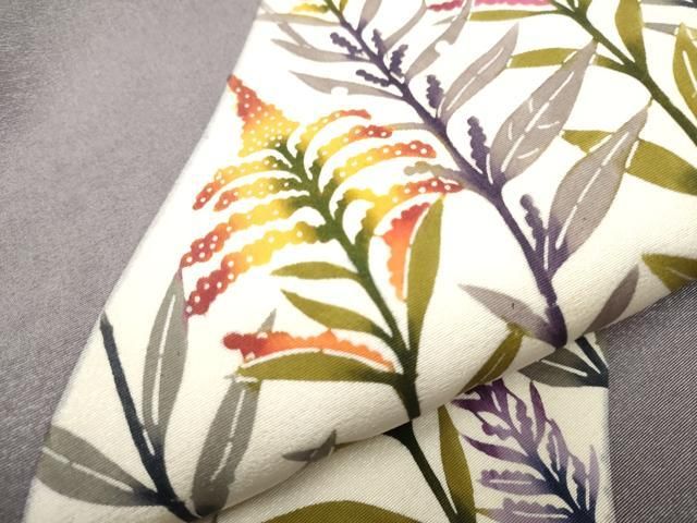 平和屋着物○九寸名古屋帯 型染め 枝花文 正絹 逸品 CAAV7173hy - メルカリ