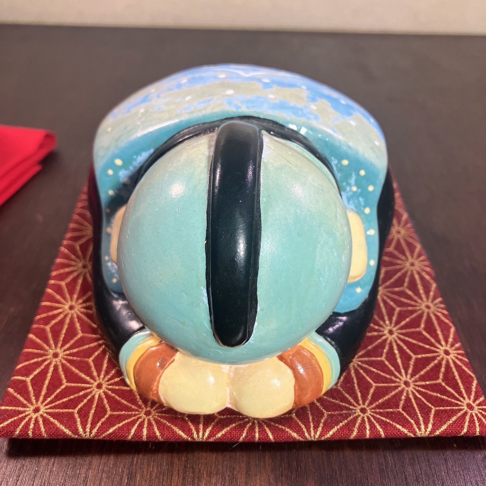 珍品 繋い 福助 お多福 置物 縁起物 骨董品 アンティーク レトロ 夫婦