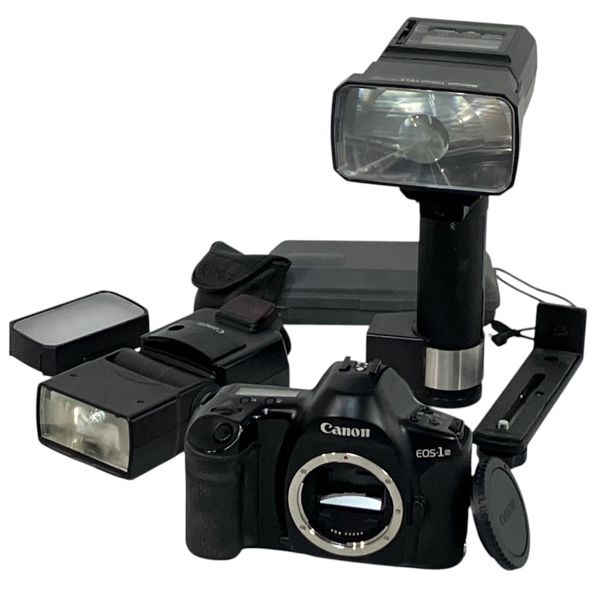 Canon EOS-1N 一眼レフフィルムカメラ ボディ ストロボ セット キャノン ジャンク N10480206
