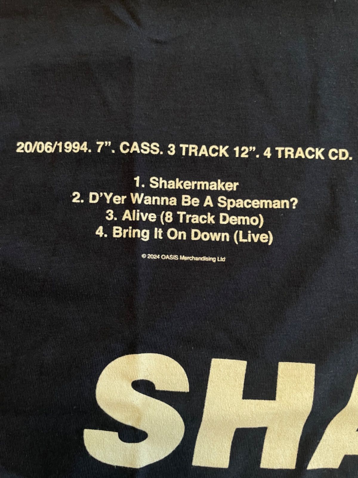 OASIS SHAKER MAKER オフィシャル バンドTシャツ ユニフォーム M 