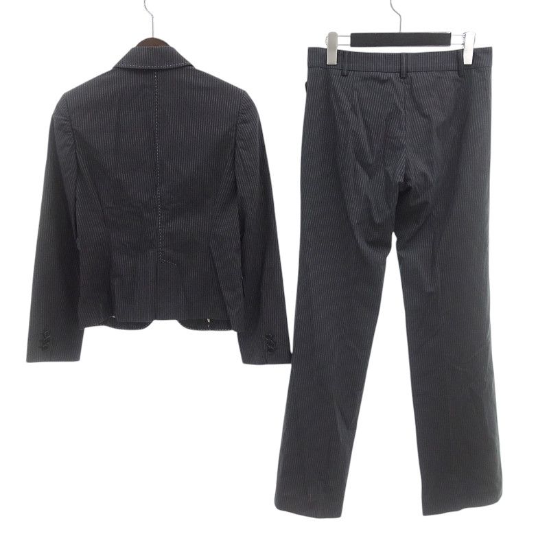 Paul Smith セットアップ パンツスーツ ブラック 40 上品 ポールスミスブラック/PAUL SMITH BLACK ストライプ 3B