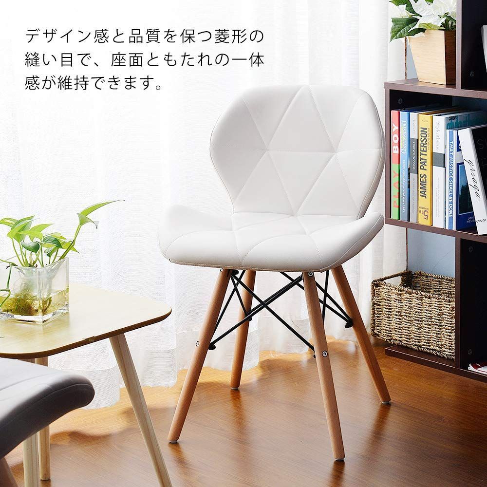 インテリア/住まい/日用品【１脚】ダイニングチェア椅子PUレザー座面木