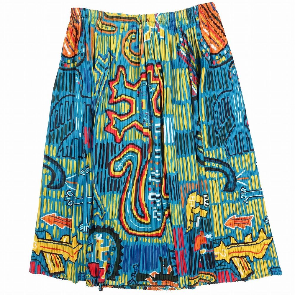 極美品✨ 2002 PLEATS PLEASE 古代壁画 フレアスカート 3 L 極美品✨ 2002 PLEATS PLEASE 古代壁画 フレアスカート 3 L