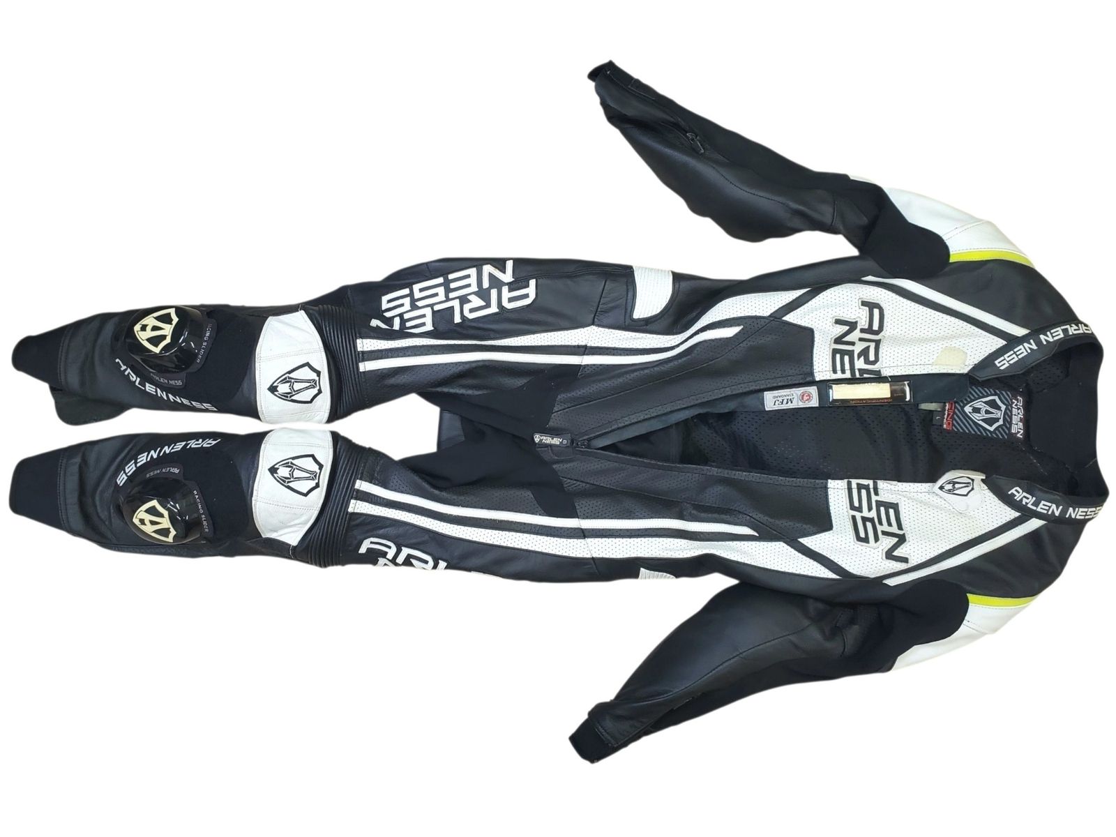 ◎ ARLENNESS アレンネス レーシング スーツ L グローブ ブーツ EUR41 セット まとめ ブラック ホワイト ライトグリーン