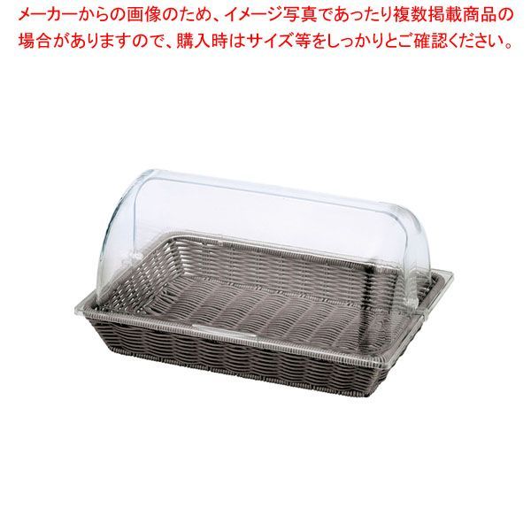 PPベーカリーバスケット 長角1 1 C付 BB-1165C-DBR