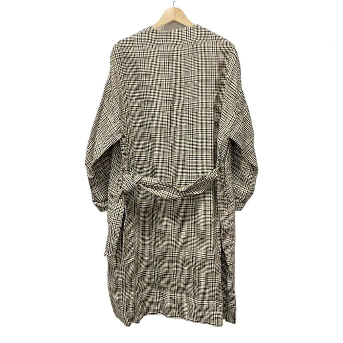 TOUJOURS トゥジュー コート サイズF レディース - ベージュ×ダークネイビー×マルチ 長袖 チェック柄 春 秋