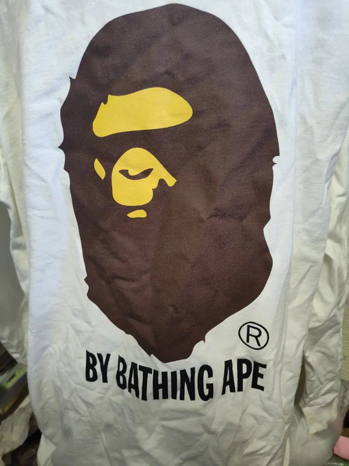 A BATHING APE アベイシングエイプ バイ ベイティング 長袖 ロングスリーブ Tシャツ 白 2XL