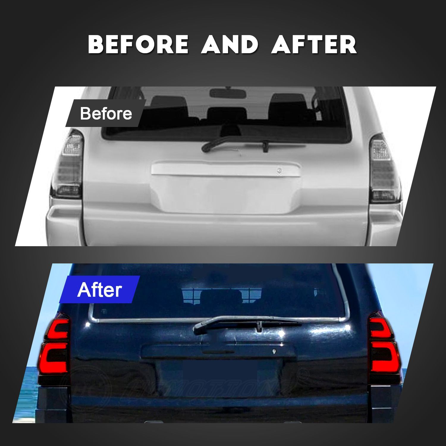 トヨタ 4ランナー 03-09年モデル 用 LED流光転向尾灯ユニット改造