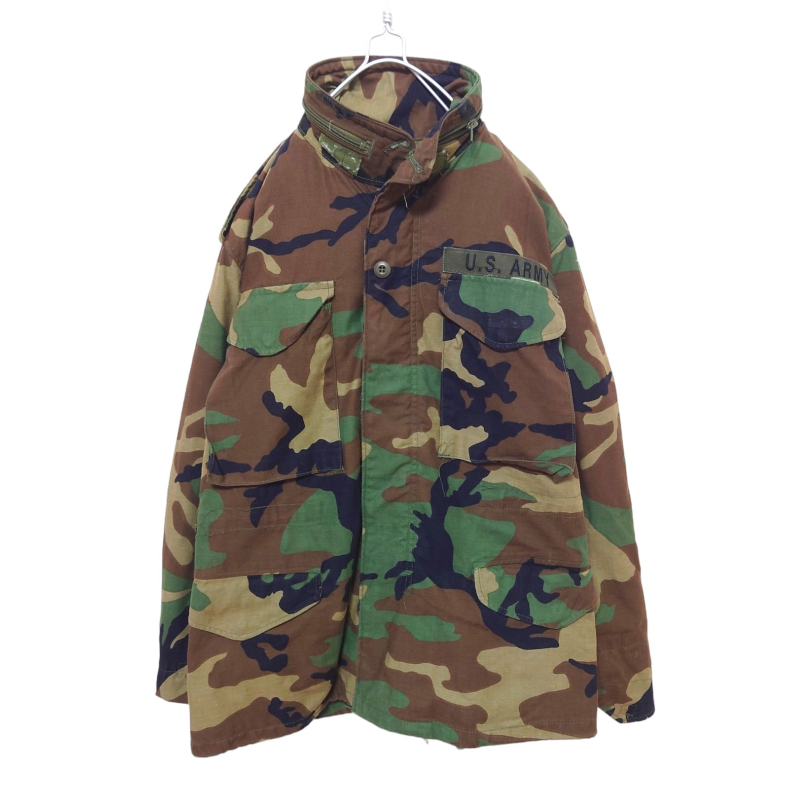 M-65 82年製 US実物 SCOVILL ZIP ウッドランドカモ US ARMY】85年納入 M-65 3rd ウッドランドカモ フィールド
