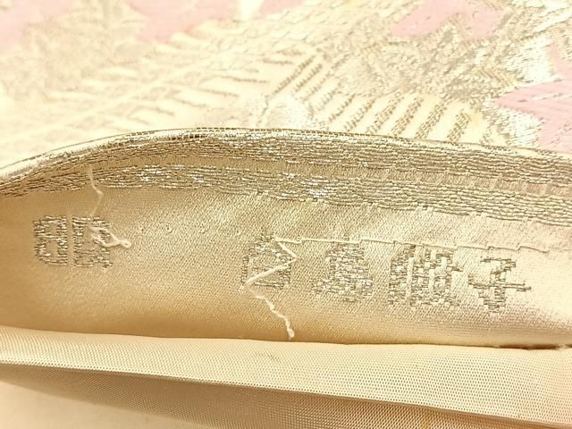 服部織物　袋帯　白鳥緞子　唐織波柄　六通 服部織物 袋帯 白鳥緞子 唐織波柄 六通 - メルカリ