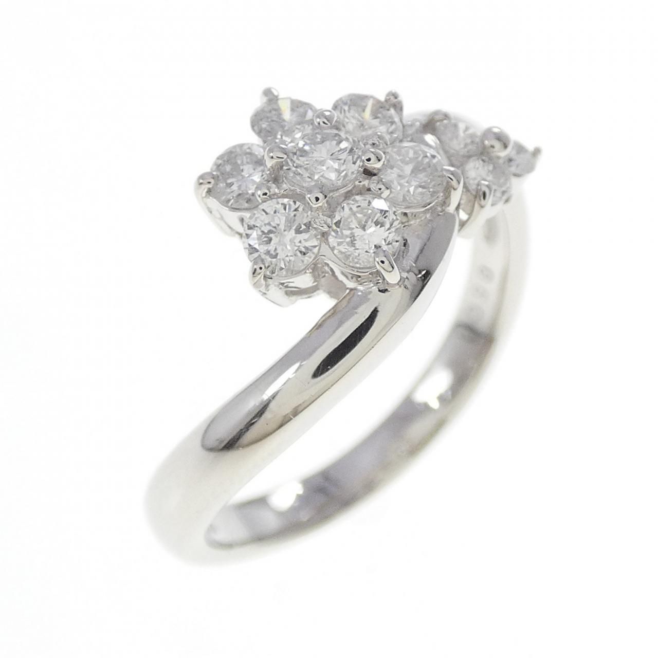 PT900 フラワー ダイヤモンド リング 0.50CT