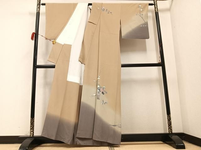 平和屋着物○十日町友禅 女流作家 遠田藤舟 訪問着 飾花文 暈し染め