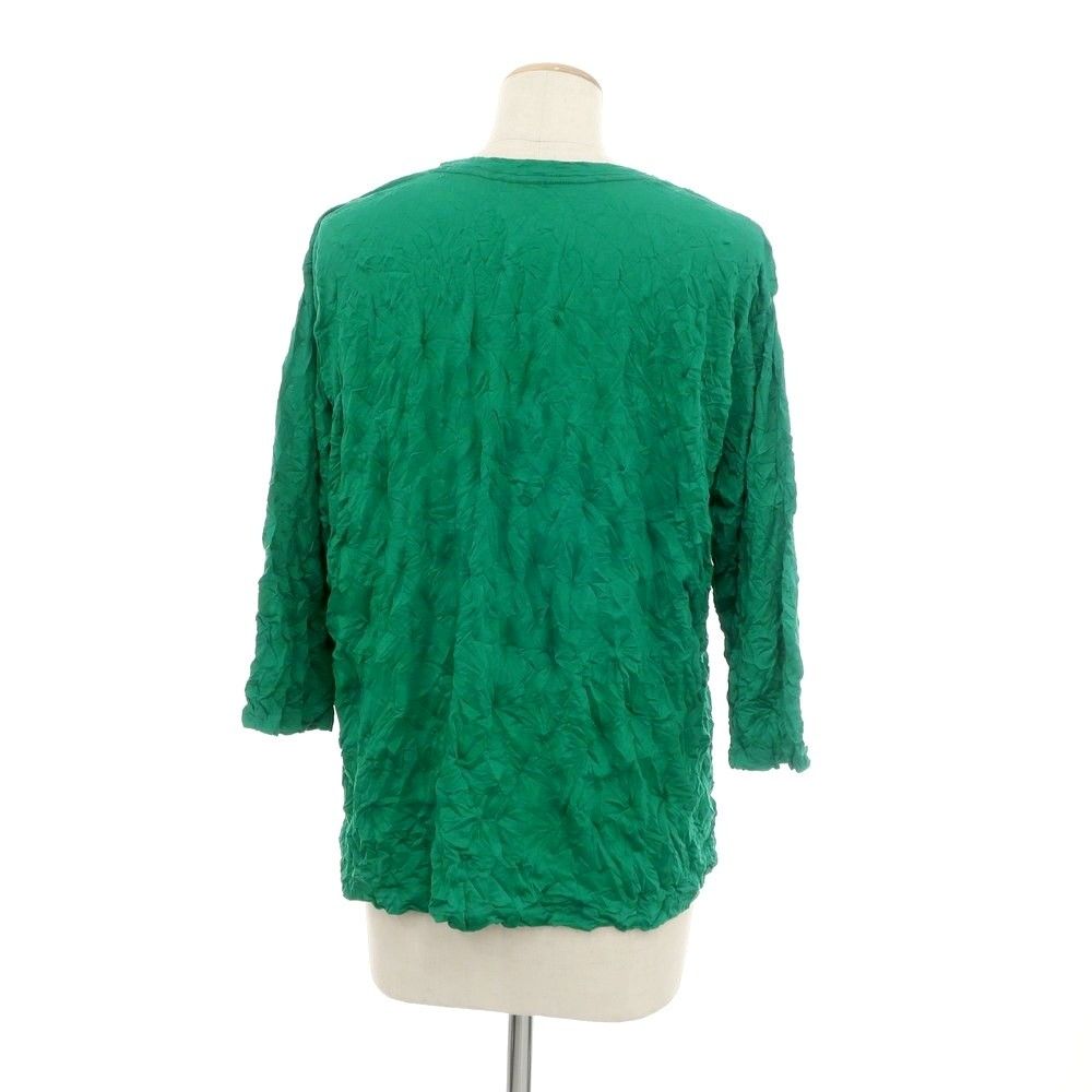 【ISSEY MIYAKE me】グリーン 半袖 シャツ クラッシュ素材 イッセイミヤケ ISSEY MIYAKE Tシャツ カットソー ヴィンテージ