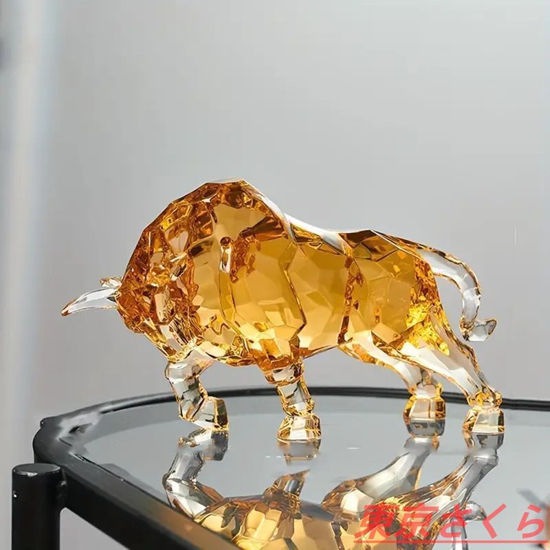 クリア クォーツ 豚 彫り物