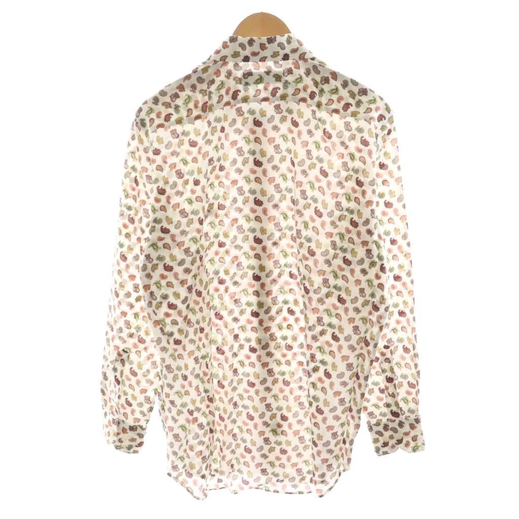 エトロ 長袖シャツ シルク100% ペイズリー　花柄 大きいサイズ 44 2XL ETRO エトロ メンズ 綿100％ 花柄 長袖 シャツ 柄シャツ