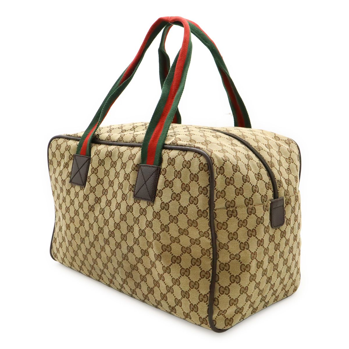 【GUCCI】ボストンバッグ　旅行鞄　シェリーライン　マイクロGG ブラウン オールドグッチ GUCCI ボストンバッグ シェリーライン マイクロ