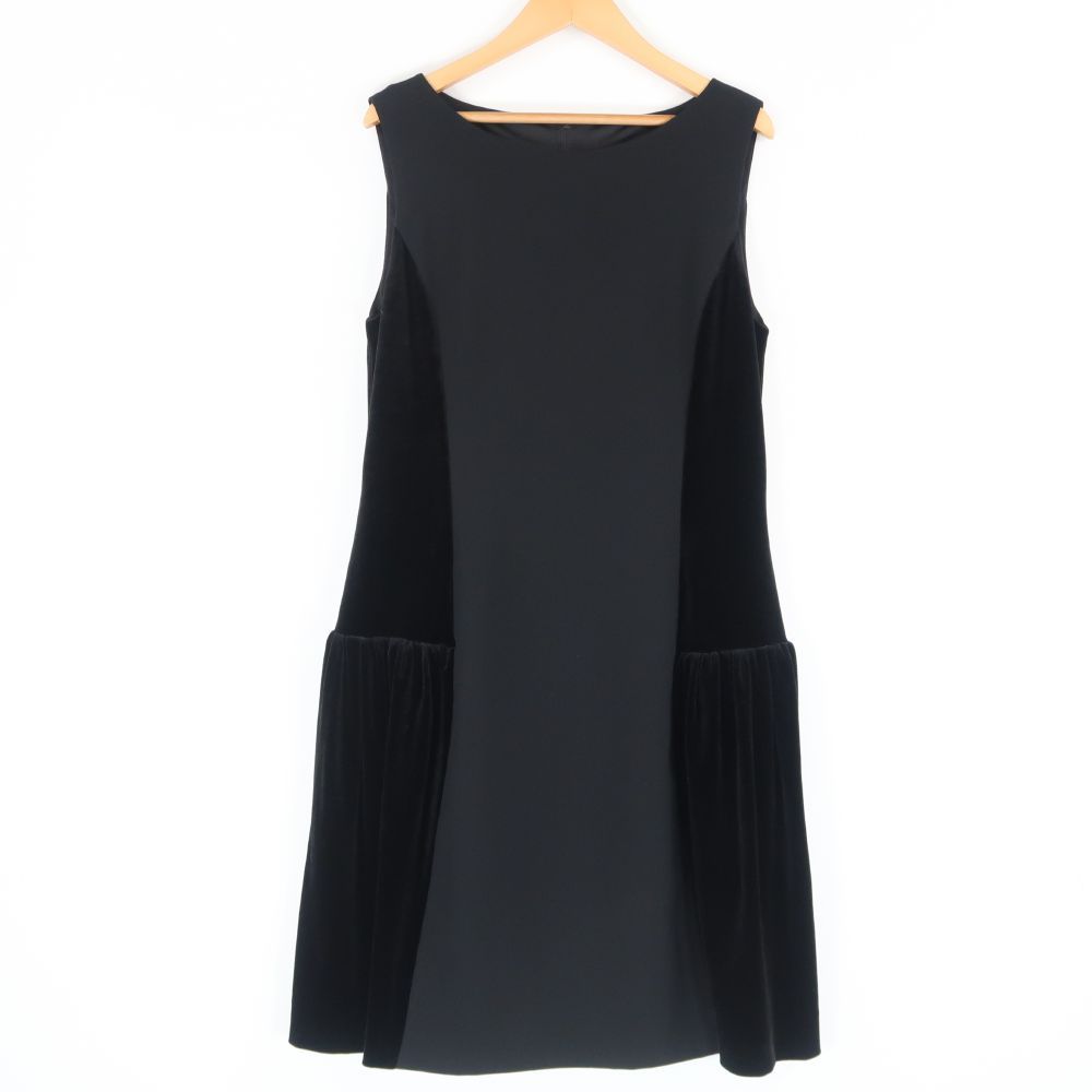 VELOUR NOIR by FOXEY NEW YORK フォクシー 32198 ドミニク ノースリーブドレスワンピース 1点 40 Mサイズ相当 トリアセテート他 ベロアノワール ひざ丈 レディース AO2762A30