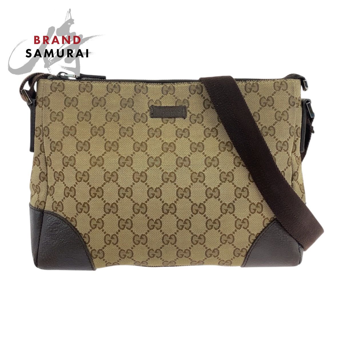 GUCCI グッチ ベージュ ブラウン シルバー金具 GGキャンバス