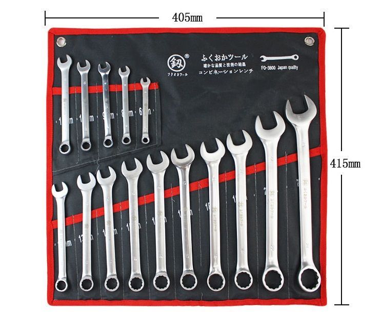 ふくおかツール☆釼☆FO-3800コンビネーションレンチ☆6～24ｍｍ☆15点 ふくおかツール☆釼☆FO-3800コンビネーションレンチ6～24mm15