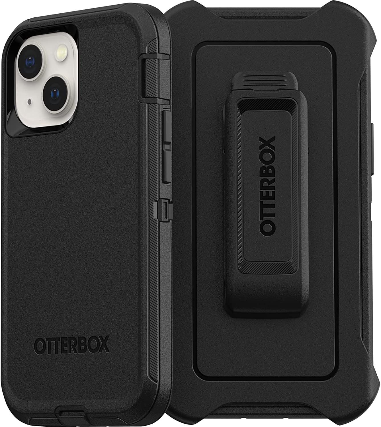 OtterBox iPhone 13 mini u0026 iPhone 12 mini ディフェンダーシリーズケース - ブラック 頑丈 丈夫 ポート保護 ホルスタークリップキックスタンド付き [ブラック] [ディフェンダーシリーズ]