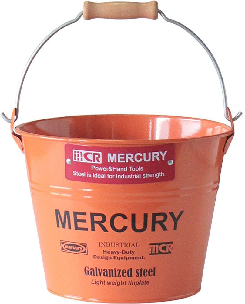 オレンジ φ23 cm H 18 5 L スモール バケツ ブリキ マーキュリー