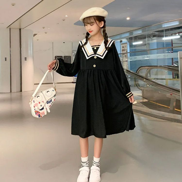セーラー服 キッズ ワンピース 長袖 森ガール 制服 卒業式