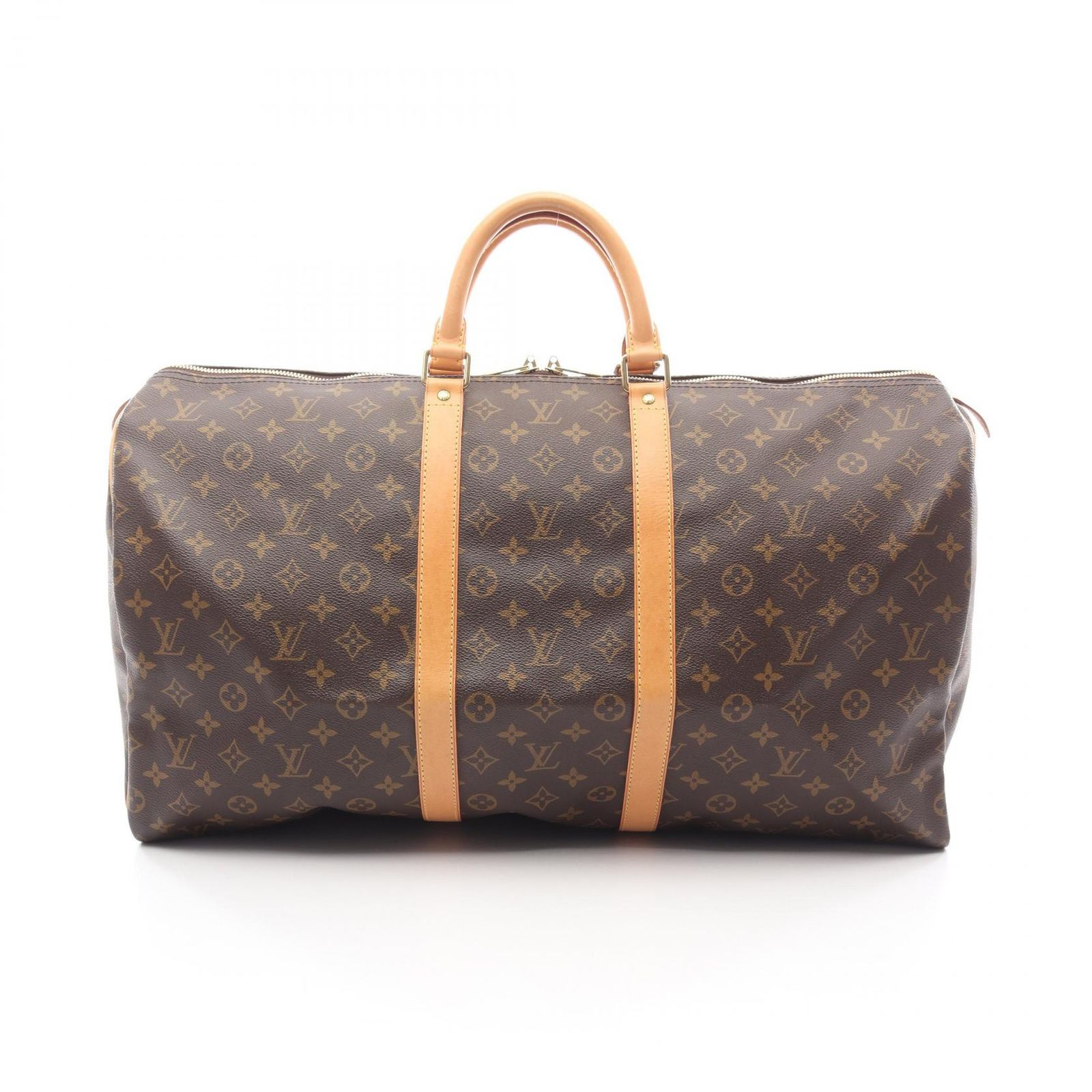 ルイ ヴィトン LOUIS VUITTON ボストンバッグ キーポル55 M41424 PVCコーティングキャンバス レザー キーポル55 ユニセックス Used A