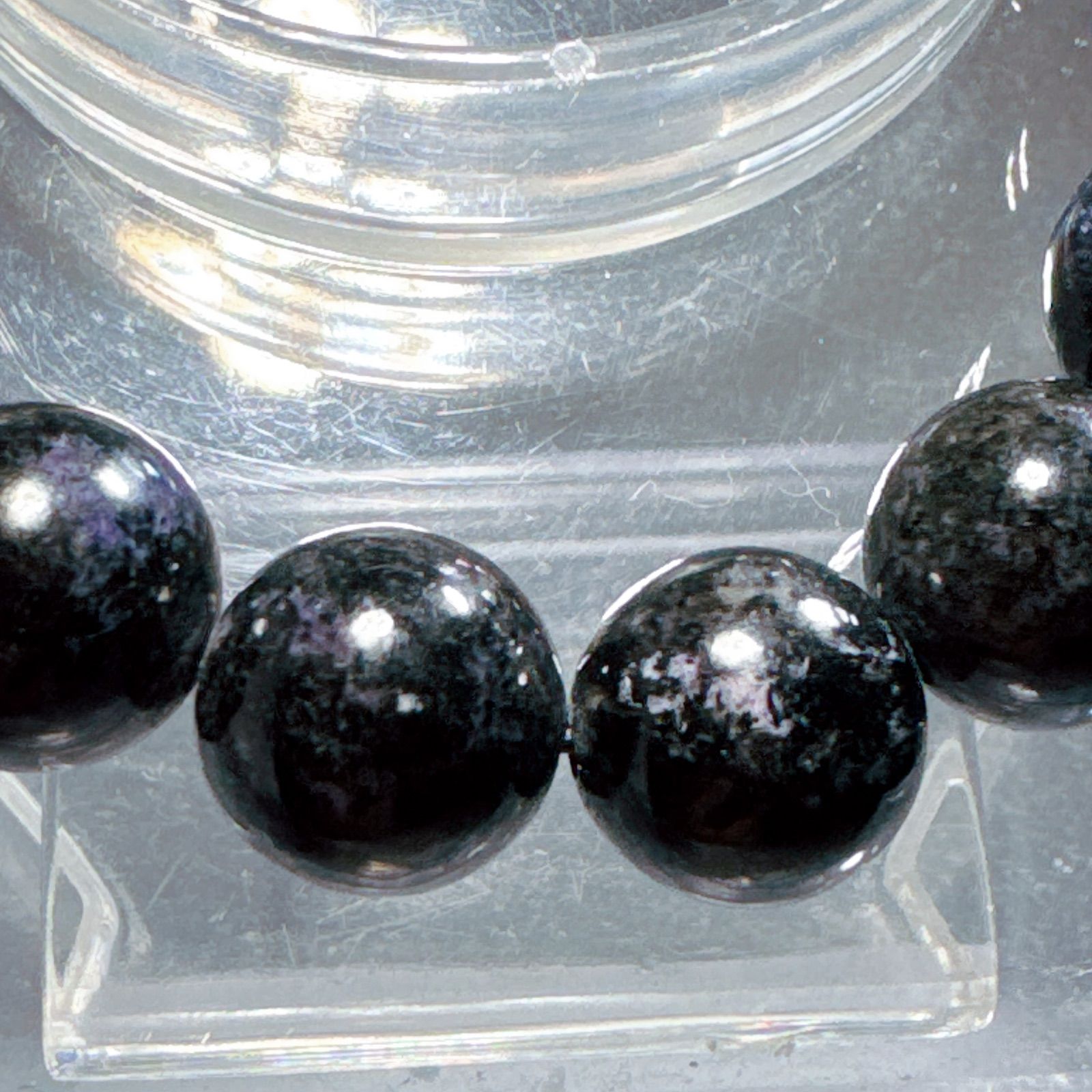 ブラックスギライトブレスレットNO25-2384