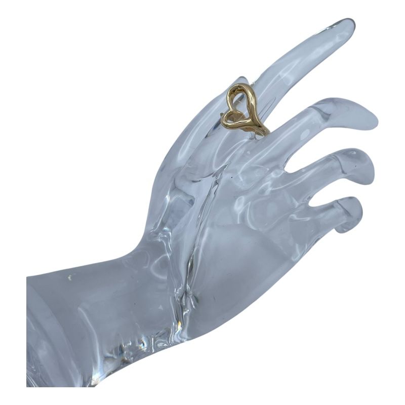 即日発送。 ティファニー TIFFANY＆CO オープンハートリング ゴールド 18K ジュエリー ビンテージ