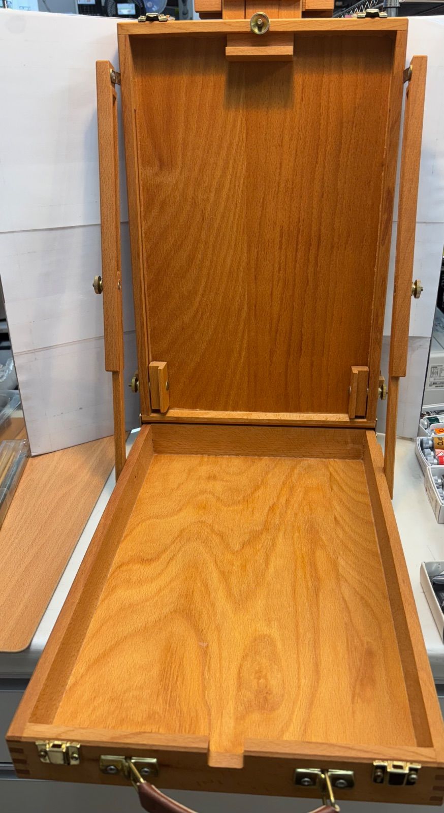 Mabef スケッチボックス テーブルイーゼル 絵の具付き Mabef スケッチボックス テーブルイーゼル 絵の具付き