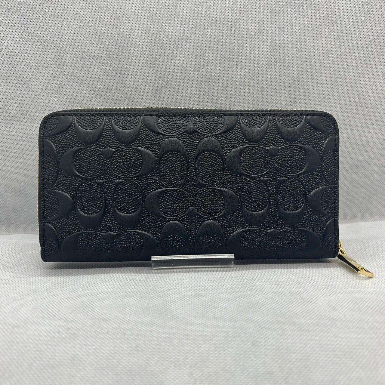 【完売品】COACH 長財布 ブラックスモーク×ブラック シグネチャー 限定 限定セール！COACH コーチ シグネチャー ブラック 長財布 黒