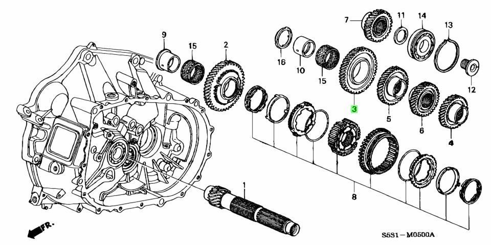 新品 ホンダ純正 EP FD2 FN2 シビック タイプR カウンターシャフト