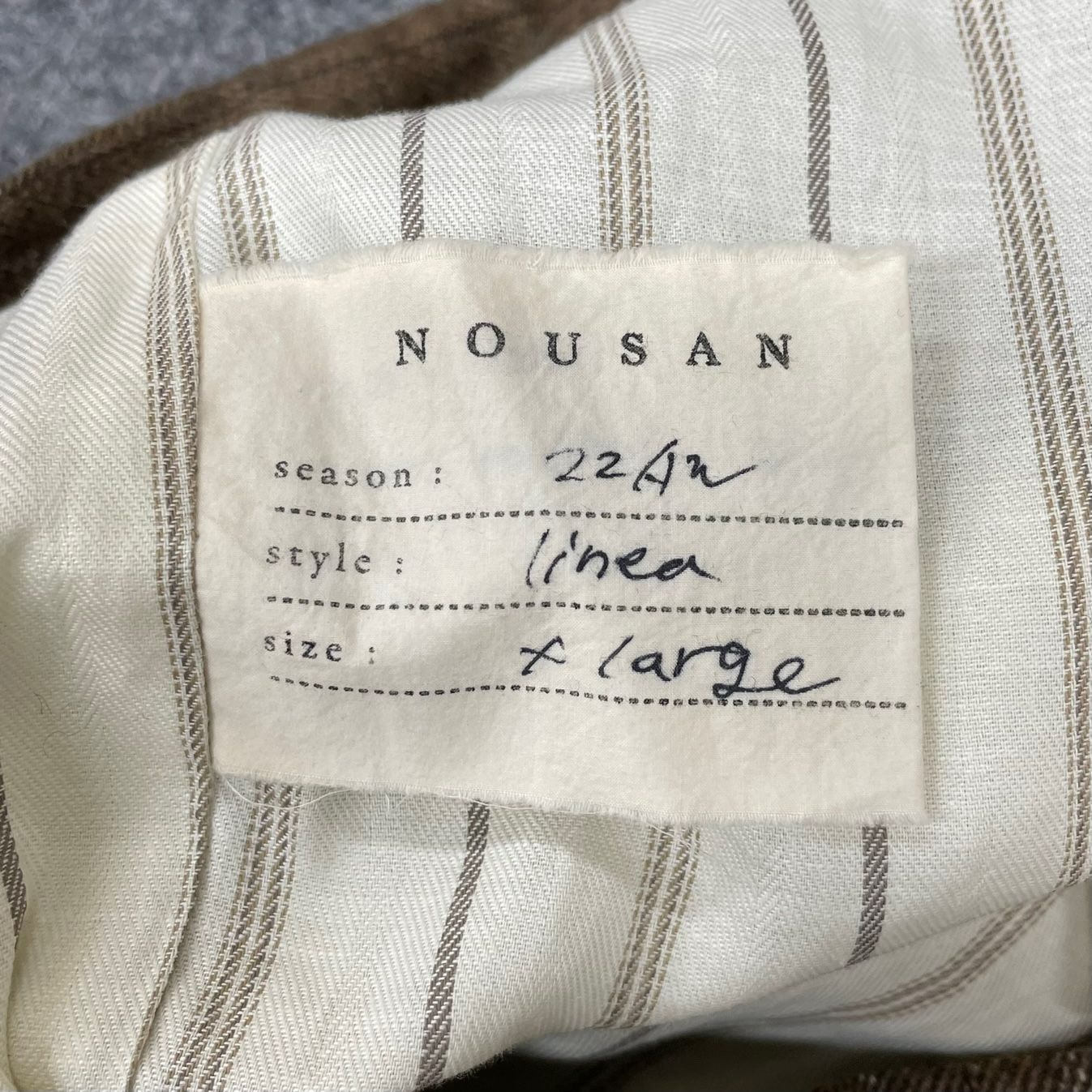 NOUSAN 22AW linea ストライプ ウール パンツ ノウザン XL - メルカリ