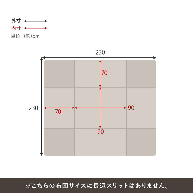 ダイニングタイプ こたつ布団単品